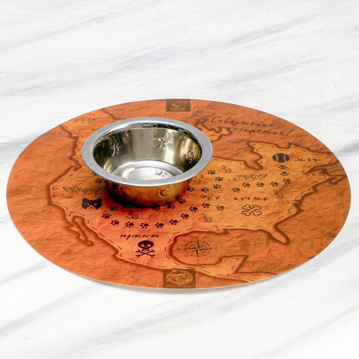 Коврик под миску «Совершенно секретно» 36,5х36,5 см - фото 798823651