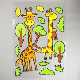 Наклейка EVA "Жирафы" 79х49 см