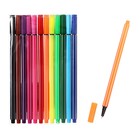 A set of capillary pens, 12 color, "Stripes", MIXED