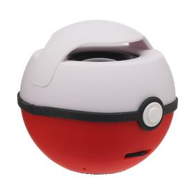 Портативная колонка Pokeboll mini, 3 Вт,  Bluetooth/MicroSD/FM, 600 мАч, красная 5402347