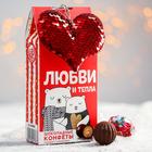 Шоколадные конфеты с брелоком «Любви и тепла»: со вкусом пломбира с карамелью, 150 г 5004698 - фото 29980