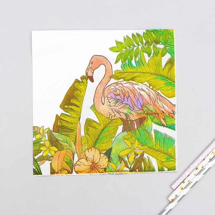 Салфетки бумажные «Фламинго», 33х33 см, набор 20 шт.
