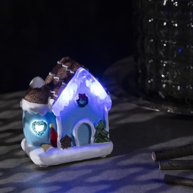 Фигура керамическая световая "Волшебный домик" 10.5 см, 3 LED, AАА*2 (не в компл), МУЛЬТИ