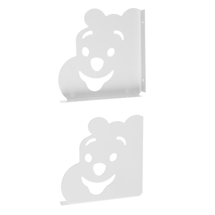 Кронштейн ТУНДРА, "Мишка" 180х180 мм, белый - фото 798835561