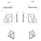 Кронштейн ТУНДРА, "Мишка" 180х180 мм, белый - фото 799289204