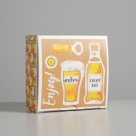 Коробка сборная «Пиво», 15 × 15 × 7 см