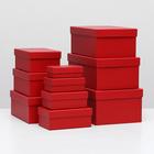 Набор коробок 10 в 1 30,5 х 20 х 13 - 12 х 6,5 х 4 см Красный 5084375