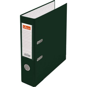 Папка-регистратор А4, 80 мм, Lamark, полипропилен, металлическая окантовка, карман на корешок, собранная, зелёная