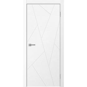 Дверное полотно NEO, 600 × 2000 мм, глухое, экошпон, цвет ясень белый
