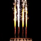 Набор тортовых свечей "Фонтаны" 10 см (4 шт) Радужное пламя - фото 799879854