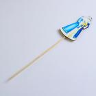 Топпер деревянный, 6.5×30 см "Новогодний. Дед Мороз", УФ-печать 5400605