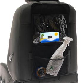 Front seat organizer, 50 x 29 cm, 3 tablet pocket with niche, oxford, black 509928