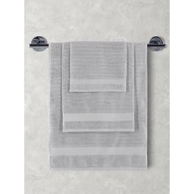 Махровое полотенце Karna Flow, размер 50х90 см, цвет серый