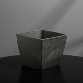 Кашпо-квадрат из гипса «Классика», черное, 11 х 11 см