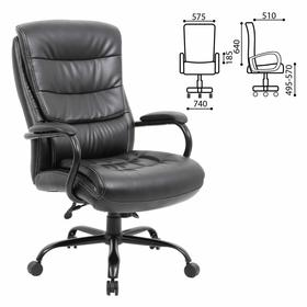 Кресло офисное BRABIX PREMIUM "Heavy Duty HD-004", экокожа, черное, 531942