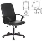 Кресло офисное BRABIX "Simple EX-521", экокожа, черное, 532103 - фото 8033754