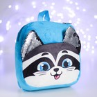 Рюкзак детский «Енотик», с пайетками, 26х24 см - фото 797250777