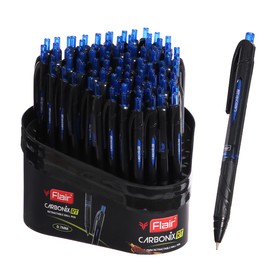 Ручка шариковая автоматическая "Flair. CARBONIX RT", узел 0.7 мм, карбоновый корпус, чернила синие