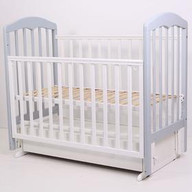 Кровать детская «Сильвия-7» , 120х60 см, универсальный маятник, ящик, цвет серый/белый