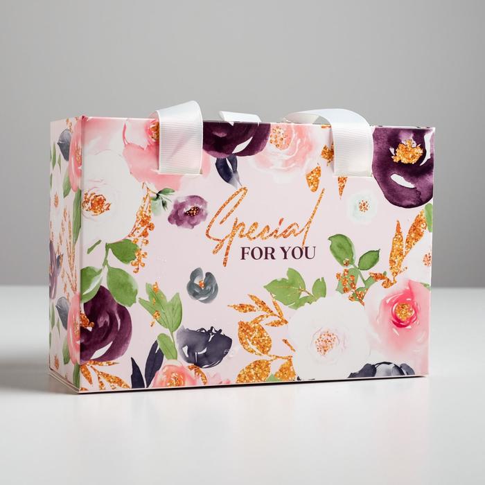 Коробка подарочная «Цветочная», 22 × 15 × 8 см - фото 1010979
