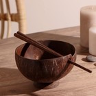 Тарелка с палочками из кокоса "Трапеза" 15х15х10 см - фото 797259389