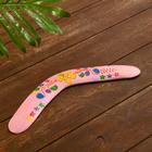 Souvenir made of wood" boomerang " pink 30x8x1 cm