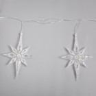 Гирлянда «Нить» 2 м с насадками «Полярная звезда», IP20, прозрачная нить, 30 LED, свечение мульти (RG/RB), мигание, 220 В 5148894