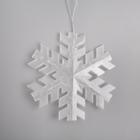 Гирлянда «Нить» 2 м с насадками «Снежинка матовая», IP20, прозрачная нить, 36 LED, свечение мульти (RG/RB), мигание, 220 В 5148895