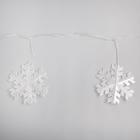Гирлянда «Нить» 2 м с насадками «Снежинка матовая», IP20, прозрачная нить, 36 LED, свечение тёплое белое, 220 В 5148897