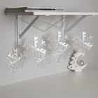 Гирлянда «Нить» 2 м с насадками «Снежинка матовая», IP20, прозрачная нить, 36 LED, свечение синее, 220 В 5148898