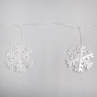 Гирлянда «Нить» 2 м с насадками «Снежинка матовая», IP20, прозрачная нить, 36 LED, свечение синее, 220 В 5148898