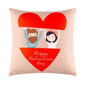 Подушка "Этель" Valentines day, 40х40 см, велюр, 100% п/э 5309890