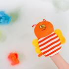 Мочалка-варежка для тела детская Доляна «Пчёлка», цвет МИКС - фото 1729441