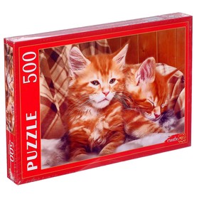 Пазлы «Рыжие котята Мейн-куна», 500 элементов