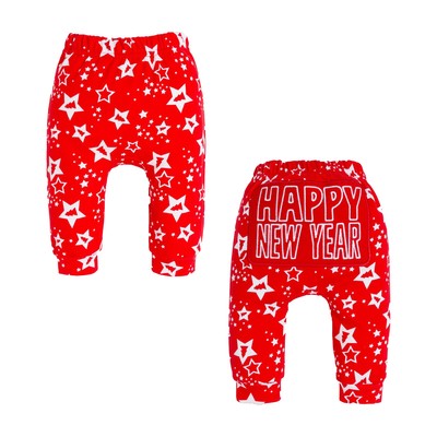 Sliders-pants Baby I "Happy", height 68-74 cm, red