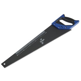 Ножовка по дереву ТУНДРА, 2К рукоятка, тефлоновое покрытие, 3D заточка, 7-8 TPI, 500 мм