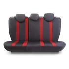 Авточехлы CUSHION COMFORT, материал эко-хлопок, 5 мм поролон, 3D крой, большой поясничный упор, 15 предметов, 5 подголовников, 2 кармана, 4 молнии, 4 торцевых клапана, AIRBAG черно-красный 5477272 Авточехлы CUSHION COMFORT, материал эко-хлопок, 5 мм поролон, 3D крой, большой поясничный упор, 15 предметов, 5 подголовников, 2 кармана, 4 молнии, 4 торцевых клапана, AIRBAG черно-красный 5477272