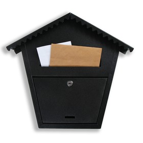 Ящик почтовый с замком, вертикальный, «Варшава 2», чёрный муар