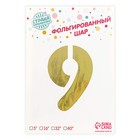 Шар фольгированный 40" «Цифра 9», радуга 5446841