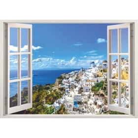 Фотообои B-012 Bellissimo "Окно в Греции", 2 листа 1400х1000мм