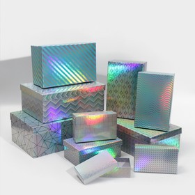Набор иридисцентных коробок 10 в 1 «Послание», 12 × 7 × 4 - 32.5 × 20 × 12.5 см