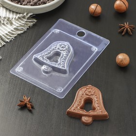 Форма для шоколада и конфет «Колокольчик», 15×10×3 см, цвет прозрачный