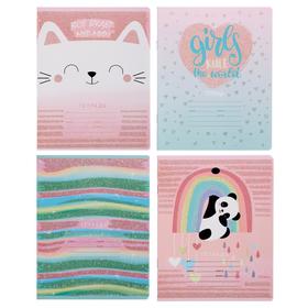 Notebook 12l cl Everything will be mur-mur, oblast chalk cards, glitter, blofs, white 100% 4V MIX T5sk12_bl 9487