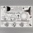 Наклейка пластик интерьерная чёрная "Посуда" 60х90 см - фото 797294328