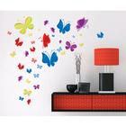Наклейка пластик интерьерная цветная "Яркие бабочки" 60х90 см - фото 799518749