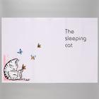 Наклейка на кафельную плитку "Спящий котёнок" 60х90 см - фото 1025105