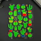 Наклейка EVA "Кактусы/Ламы" МИКС 25х14,5 см - фото 797294449