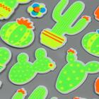 Наклейка EVA "Кактусы/Ламы" МИКС 25х14,5 см - фото 797294450