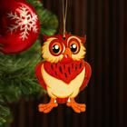 Toy for Christmas tree "Character" owl, 9, 5x7cm