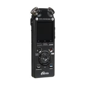 Диктофон Ritmix RR-989, 8 Гб, microSD, MP3/WAV,  дисплей с подсветкой, чёрный 5473009